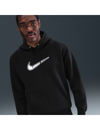Nike Club-hættetrøje i fleece til mænd - sort