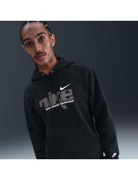 Nike Club-hættetrøje i fleece til mænd - sort
