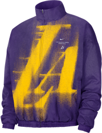 Vævet Los Angeles Lakers Nike Standard Issue-basketballjakke til mænd - lilla
