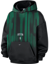 Boston Celtics Nike Standard Issue-basketballhættetrøje i fleece til mænd - sort