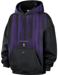 Los Angeles Lakers Nike Standard Issue-basketballhættetrøje i fleece til mænd - sort