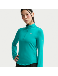 Nike Swift UV-løbetop med Dri-FIT og 1/4 lynlås til kvinder - grøn