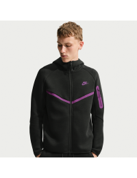 Nike Tech Windrunner-fleecejakke med lynlås til mænd - sort
