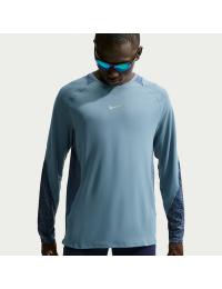 Langærmet Nike Stride Dri-FIT Winterized-løbeoverdel til mænd - blå