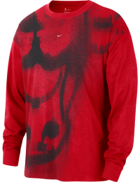 Langærmet Chicago Bulls Essential Anthem-basketball-T-shirt til mænd - rød