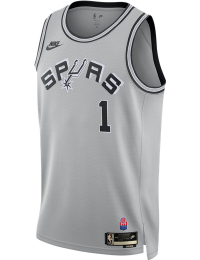 Victor Wembanyama San Antonio Spurs Hardwood Classics Dri-FIT Basketball Swingman-trøje til mænd - grå