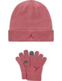 Jordan Essentials-beanie-sæt i to dele til større børn - Pink