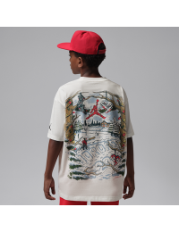 Jordan Holiday Lights-T-shirt til større børn - hvid