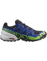 Salomon Unisex Spikecross 6 GORE-TEX Black/Surf The Web/Green Gecko