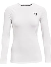 Under Armour Women's HeatGear Compression Long Sleeve White/Black