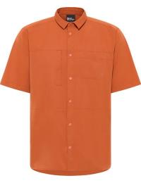Jack Wolfskin Men's Sierra Canyon Sortsleeve Shirt Burnt Orange