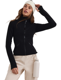 Aim'n Women's Stretch Fleece Zip Jacket Black