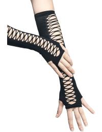 Pamela Mann Ærmehandsker - Lace-up sleeve glove - Damer - sort