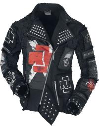 Rammstein Overgangsjakke - Metal Patches - S till XXL - Damer - sort