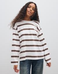 Pieces - Hvid - Pcmila Ls Loose Tee Jrs Noos Bc