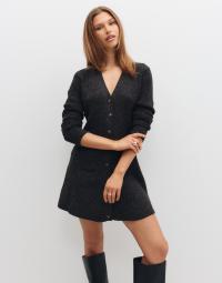 Vero Moda - Brun - Vmdoffyjaquard Ls V-Nk Button Dress