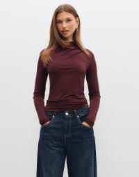 Pieces - Rød - Pcmadison Ls Draped Top Noos Bc