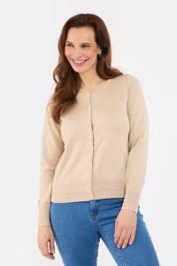 JENSEN - Cardigan - Sand - Perleknapper