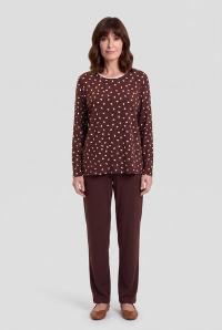 - Brandtex Pyjamas - Bordeaux - Prikket