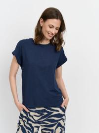 BRANDTEX - Kortærmet T-shirt - Dyb Navy - Med Opsmøg