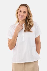 B. COPENHAGEN - Kortærmet Polo T-shirt - Hvid - Stolpelukning