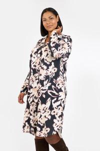 CISO - Kjole - Bordeaux / Sort - Blomstret