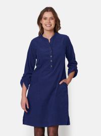 SIGNATURE - 3/4 Ærmet Kjole - Navy - Fløjl