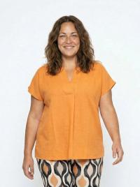 CISO - Kortærmet T-shirt - Orange - V-Hals