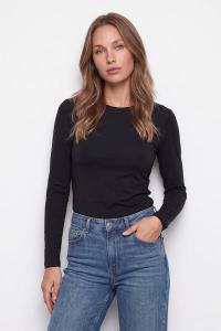 - B.Copenhagen Langærmet T-shirt - Sort - Rund Hals