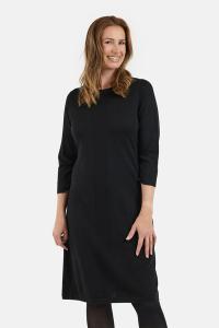 SIGNATURE - Strik Kjole - Sort - 3/4 Ærmet