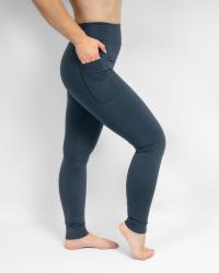 Aya Dusty Blue Tight Fit Winter Leggings