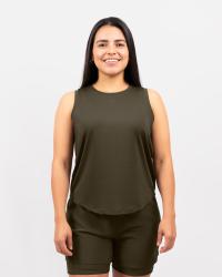 Lea Deep Olive Sports Top