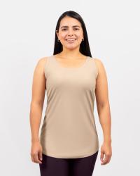 Vigga Fitted Beige Top - Extra Length