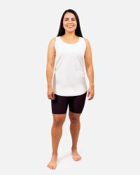 Vigga Fitted Off-White Top - Extra Length