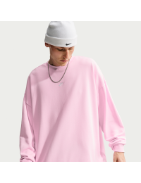 Nike Club oversized sweatshirt i french terry med rund hals til mænd - Pink