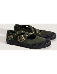 Vans Ballerinas - Mary Jane Straps - EU37 till EU41 - Damer - olivengrøn