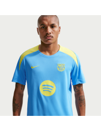 Kortærmet FC Barcelona Strike Fourth Nike Dri-FIT-fodboldtop til mænd - blå